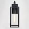 Vaxcel Clinton Steel 1 Light LED Compatible Matte Black Transitional Outdoor Wall Lantern Clear Glass T0745 - alternate 3